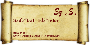 Szóbel Sándor névjegykártya